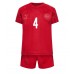 Danmark Simon Kjaer #4 Hemmadräkt Barn VM 2022 Kortärmad (+ Korta byxor)